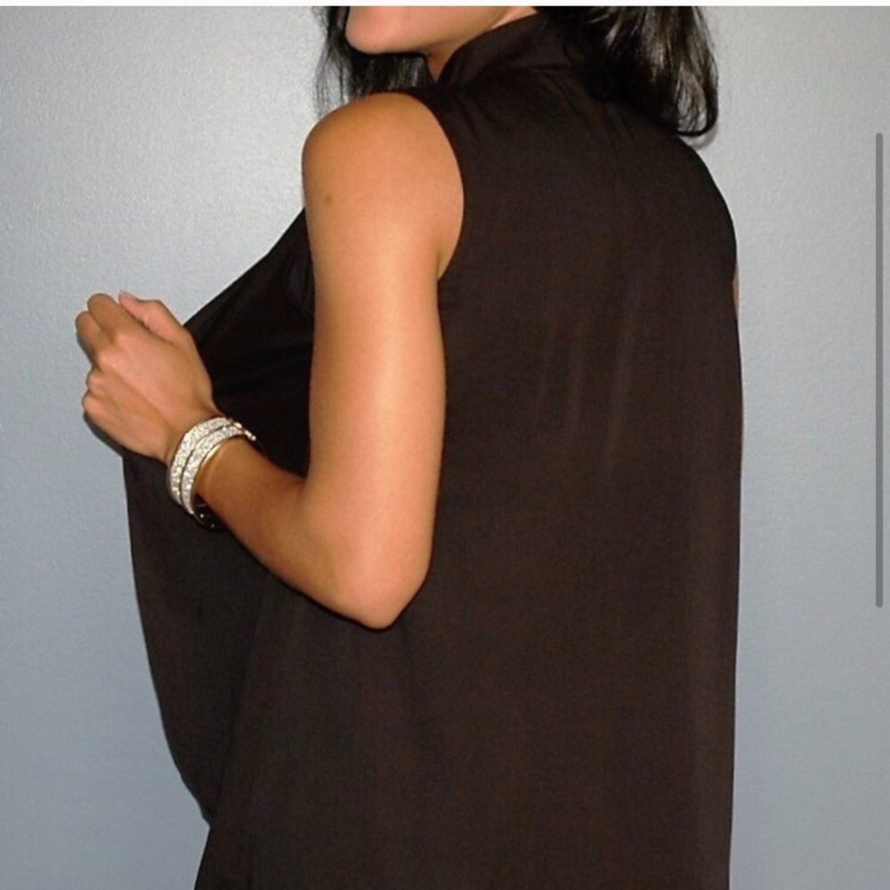 Black Button Down Blouse - Picture 2 of 2